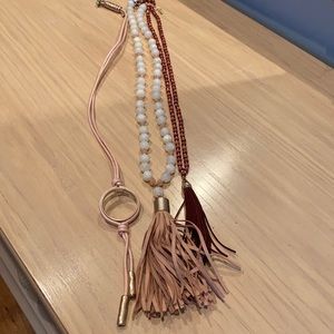 Assorted tassel necklaces